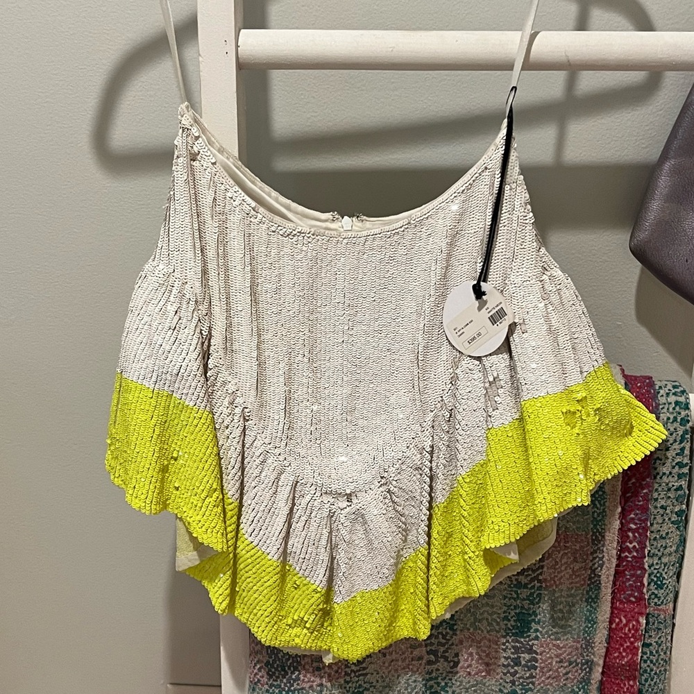 Retrofete Dawn Skirt, XS, White / Neon